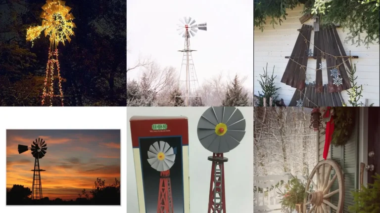 18+ Stunning Windmill Decorated For Christmas Ideas