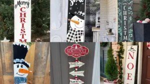 20 Christmas Porch Leaners and Seasonal Entryway Ideas