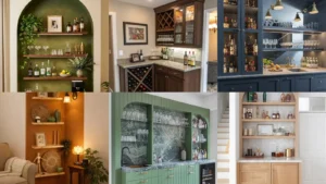 20 Corner Home Bar Ideas With Pretty Shelves and Clever Storage