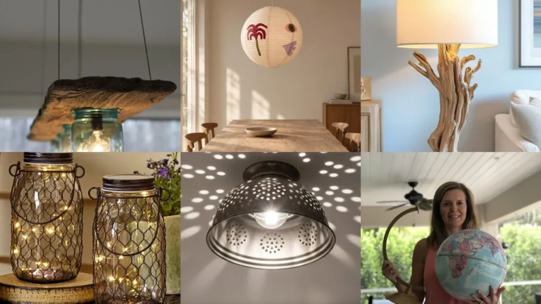 20 DIY Lighting Ideas With Pretty Shades, Jar Lights and More