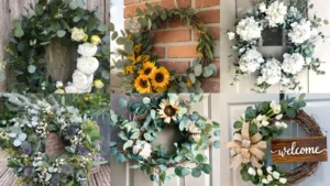 19+ Stunning Eucalyptus Wreath With Flowers Ideas